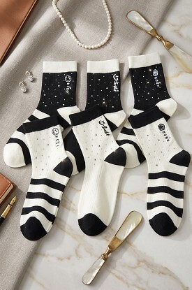 Skarpety WiK SO&LI QY009-11 Damskie 060 Wzór Cyrkonie 35-42