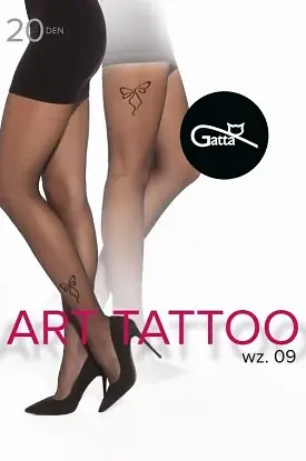 Rajstopy Gatta Art Tattoo wz.09 20 den 2-4 - zdjęcie 2
