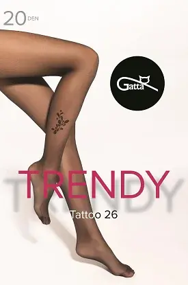 Rajstopy Gatta Trendy Tattoo wz.26 20 den 2-4 - zdjęcie 2