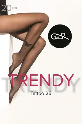 Rajstopy Gatta Trendy Tattoo wz.25 20 den 2-4 - zdjęcie 2