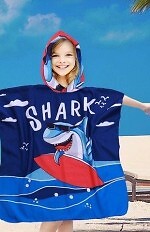 PonchoCotton World Plażowe Dziecięce z kapturem 60x60