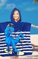 PonchoCotton World Plażowe Dziecięce z kapturem 60x60
