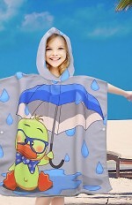 PonchoCotton World Plażowe Dziecięce z kapturem 60x60