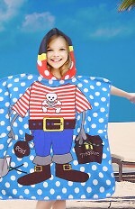 PonchoCotton World Plażowe Dziecięce z kapturem 60x60