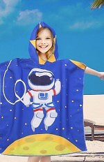 PonchoCotton World Plażowe Dziecięce z kapturem 60x60