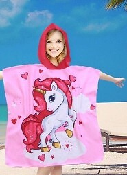 PonchoCotton World Plażowe Dziecięce z kapturem 60x60