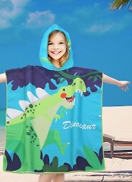 PonchoCotton World Plażowe Dziecięce z kapturem 60x60