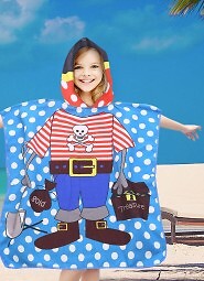 PonchoCotton World Plażowe Dziecięce z kapturem 60x60