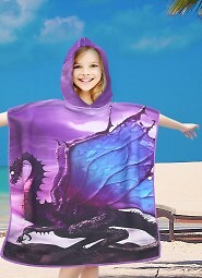PonchoCotton World Plażowe Dziecięce z kapturem 60x60