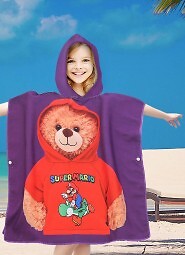 PonchoCotton World Plażowe Dziecięce z kapturem 60x60