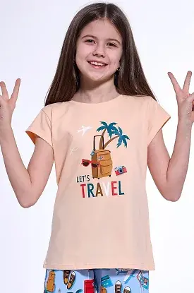 Piżama Cornette Kids Girl 787/110 Travel 2 86-128 - zdjęcie 2