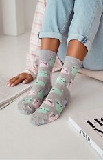 Skarpety Milena 0200-165 Koty Kolorowe 37-41