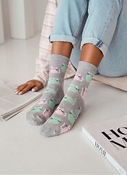 Skarpety Milena 0200-165 Koty Kolorowe 37-41