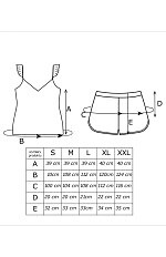 Piżama Donna Cherry Top sz/r S-2XL