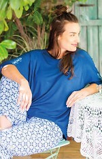 Piżama Key LNS 721 B25 Wiskoza 3/4 2XL-3XL