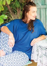 Piżama Key LNS 721 B25 Wiskoza 3/4 2XL-3XL