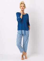Piżama Key LNS 721 B25 Wiskoza 3/4 2XL-3XL