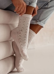 Skarpety Milena 0989-007 Ażur 37-41