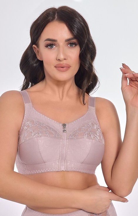 Biustonosz soft bez fiszbin Viki Zuza 586 Kwarcowy Róż 80-95