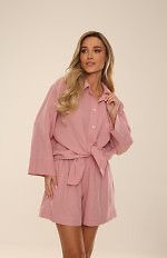 Komplet De Lafense 855 Harper 7/8 Muślin Homewear S-2XL rozpinany