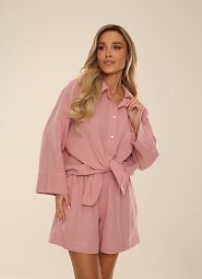 Komplet De Lafense 855 Harper 7/8 Muślin Homewear S-2XL rozpinany