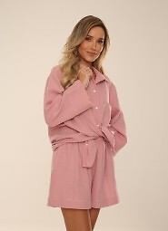 Komplet De Lafense 855 Harper 7/8 Muślin Homewear S-2XL rozpinany