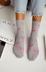 Skarpety Milena 0200-176 Flamingi 37-41