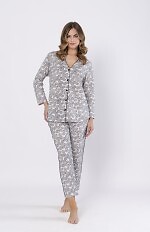 Piżama Leveza 1609 Bronia dł/r M-2XL rozpinana