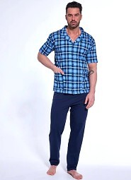 Piżama Cornette 318/53 kr/r 3XL-5XL męska rozpinana