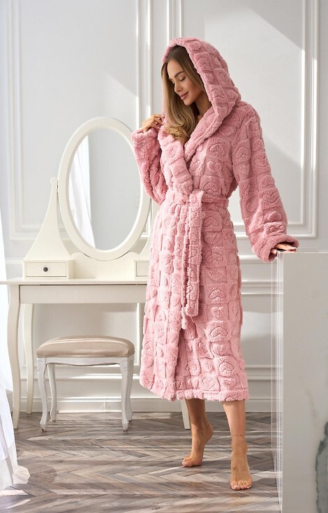 Szlafrok L&L 2554 Valentine długi S-2XL damski