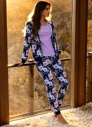 Piżama Cornette 355/464 Maddie S-XL trzyczęściowa damska