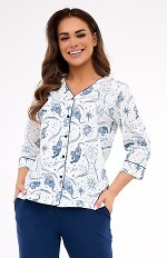 Piżama Cornette 62/446 Kristin 2 3/4 S-2XL damska rozpinana