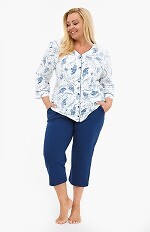 Piżama Cornette 162/446 Kristin 2 3/4 3XL-5XL damska rozpinana