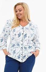 Piżama Cornette 162/446 Kristin 2 3/4 3XL-5XL damska rozpinana