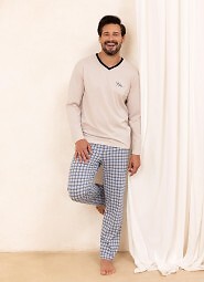 Piżama Regina 491 dł/r M-XL Z25/26 męska