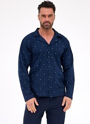 Piżama Cornette 114/80 dł/r 3XL-5XL męska rozpinana