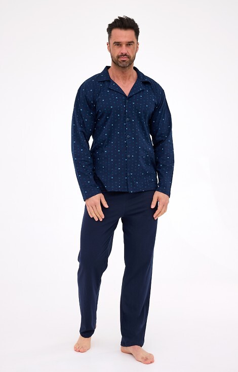 Piżama Cornette 114/80 dł/r 3XL-5XL męska rozpinana