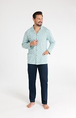 Piżama Regina 486 dł/r 2XL-3XL męska rozpinana