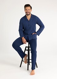 Piżama Regina 486 dł/r 2XL-3XL męska rozpinana