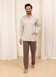 Piżama Regina 486 dł/r 2XL-3XL męska rozpinana