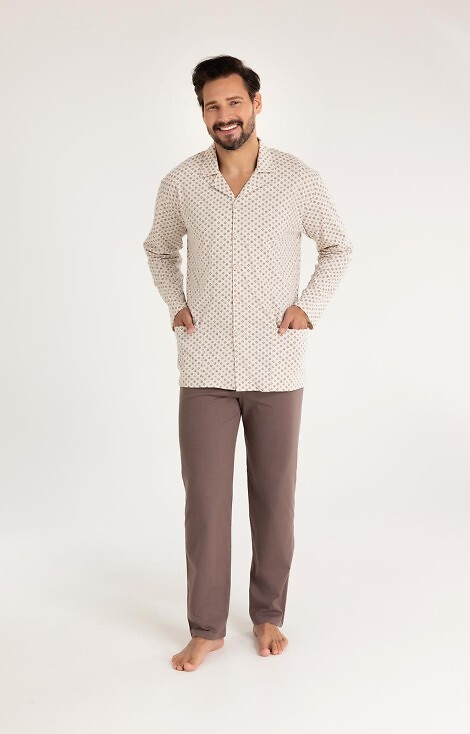 Piżama Regina 486 dł/r 2XL-3XL męska rozpinana
