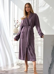 Szlafrok L&L 2558 Celeste długi M-2XL damski