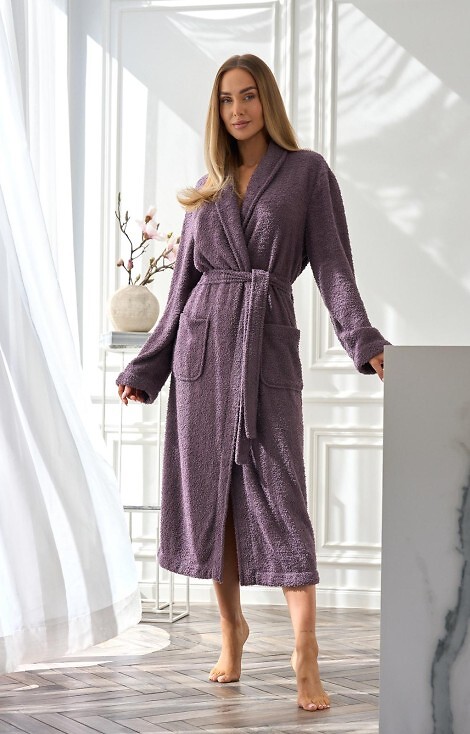 Szlafrok L&L 2558 Celeste długi M-2XL damski