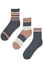 Skarpety Noviti Sb139 Wełna Paski 36-41