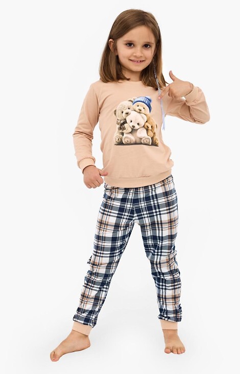 Piżama Cornette Young Girl 592/187 Bears dł/r 134-164