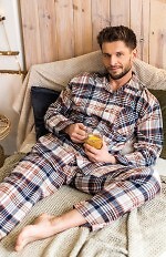 Piżama Key MNS 443 B25 dł/r M-2XL rozpinana męska