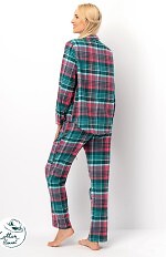 Piżama Key LNS 419 B25 dl/r 2XL-4XL rozpinana damska