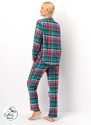 Piżama Key LNS 419 B25 dł/r S-XL rozpinana damska