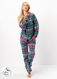 Piżama Key LNS 419 B25 dł/r S-XL rozpinana damska