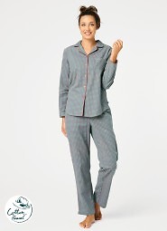 Piżama Key LNS 429 B25 dł/r S-XL rozpinana damska